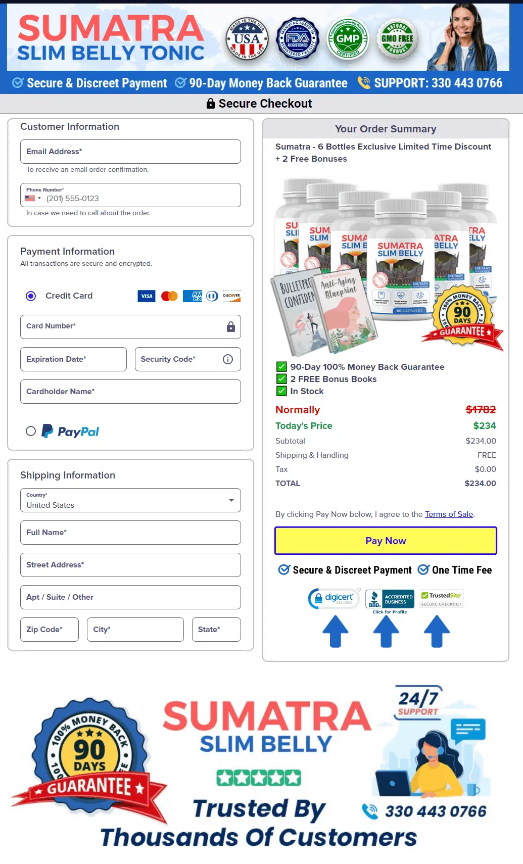 Sumatra Slim Belly Tonic Get Official Site Checkout Page